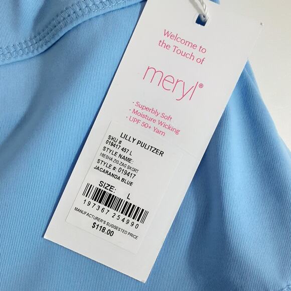 Lilly Pulitzer Miesha Zig Zag Skort UPF 50+ Meryl Jacaranda Blue Womens 8 NWT - Picture 9 of 12